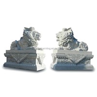 Stone lions, wealth decoration, Feng Shui stone, porters lion