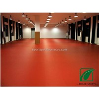 Table Tennis Vinly PVC sports Floor In Red Color