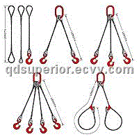 Wire Rope Slings-One leg sling,Two leg slings, Three &amp;amp; Four leg sling, Endless sling