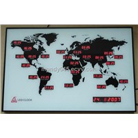 World time clock converter with 22 cities