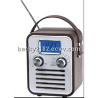 classic am fm raido with lcd clock and speaker