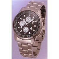 popular stainless steel chrono watch