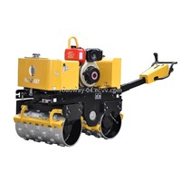 walk behind double drums vibratory trench roller