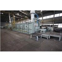 walking type half-shaft sleeve quenching and tempering production line