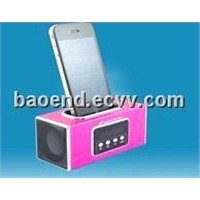 wholesale new portable mini speaker for ipod iphone with FM radio 50pcs/lot mixed colorTLL-014