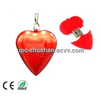 1GB-32GB Hot Red-Heart Shaped USB Flash Memory Disk
