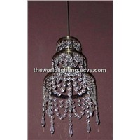 Classic Black Iron Modern Crystal Pendant Lamp