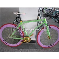 HH-FG1153 fixed gear aluminium bicycle with logo on rim