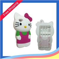 3D Hello Kitty Cute Hard Back Case Cover Skin for iPhone4 4S Strong Plastic