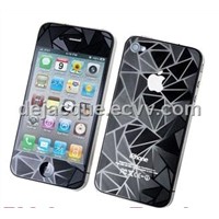 3D diamond screen protector film mobile accessory for 4s i phone