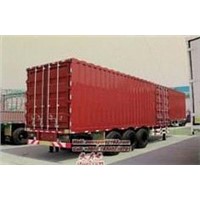 3-Axle Dry cargo box /Van truck semi trailer