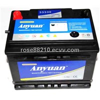 12V 55Ah DIN55 55530 Maintenance Free Car Battery