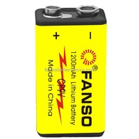 FANSO Lithium Battery CP9V Speical for smoke detector without voltage delay
