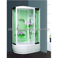 Chinese style tempered glass steam shower cabin with big body jets(ZY-1010L/R)