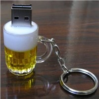Cool Beer Cup Keychain USB 2.0 Flash Disk