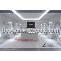 Customize jewelry kiosk or watch kiosk  display showcase with led ligths in high quality