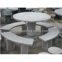 Granite Stone Desk and Chair