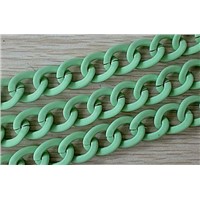 Green  metal chain for lady's bag