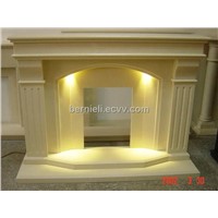 Inspired fireplace with LED lights