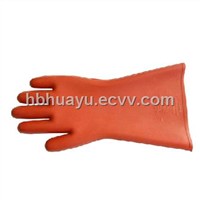 Insulating rubber gloves
