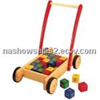 Kids wooden block cart CART-003