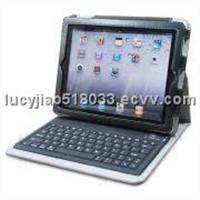 Leather case for iPad 2, with Bluetooth Keyboard    icool-pad205