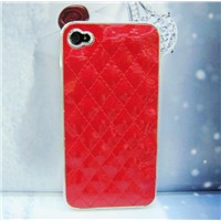 Lighted Leather skin hard case cover for iphone 4 4s