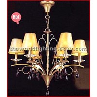 MEC0516-Simple Modern European Crystal Chandelier with Fabric Cover