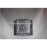 PLMD-10117FB Simple Modern Pendant Lamp with Black Flower Fabric Cover