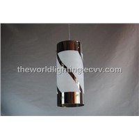 PLMD-10130-Simple Modern Chandelier/ Pendant Lamp with Silver and White Glass Cover