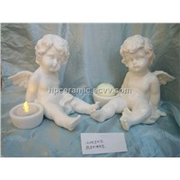 Porcelain Angel Candle Holder