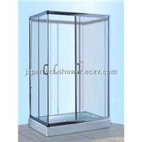 Rectangle sliding glass shower enclosure with tray (ZY-606)