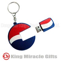 Round PVC USB Flash Drive for Promotional Gift