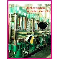 Rubber shoe sole vulcanizing press