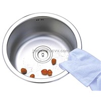 Stianless steel round bowl kitchen sink
