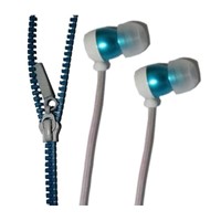 Zipper earphones with durable braid cable
