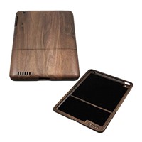 black walnut wood case for iPad2 and new iPad