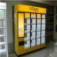 collagen cosmetic display case and stand
