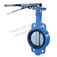pin-less wafer type butterfly valve