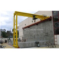 single girder electric hoist semi indoor lift gantry crane