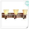 BL57152MBZ Antique Bronze Branch Golden Glass Cup shape Brathroom Wall Light with 3 Lamps