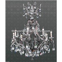 2012 Chrome Metal Stand Glass Candle Shape Decoration Classical Crystal Chandelier China (CHTC2007)
