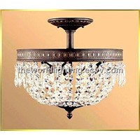 400W350H Antique Bronze Decorative Metal Modern Crystal Pendant Lamp