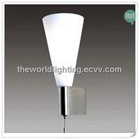 BL1317-Chrome Steel Stand Vase Shape Glass Bathroom Basin Vanity Light