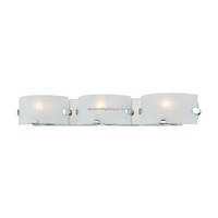 BL6011 Chrome Metal Stand Glass Cover Modern Bathroom Vanity Light with 3 Bulbs