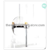 BL62701-Chrome Metal Stand  Cylindrical Glass Bathroom Light