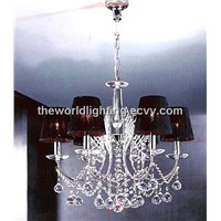 CHTC2009-2012 Chrome Metal Stand Black Fabric Cover Classical Crystal Chnadelier China