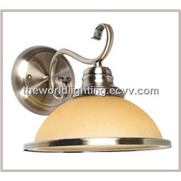 Chrome Steel Branch Green Glass Reverse Bowl Shape Bathroom Wall Light (SWL-1042)