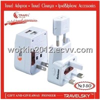 High Quality Low Price Travel Adapter With USB Charger(NT380)