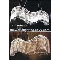 Hot Selling Chrome Metal Stand Crystal Contemporary Pendant Light / Ceiling Light China
